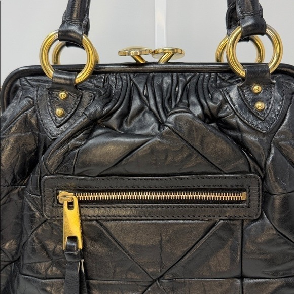 Marc Jacobs Stam Patchwork Quilted Black leather satchel spring 2007 collection - Picture 10 of 17
